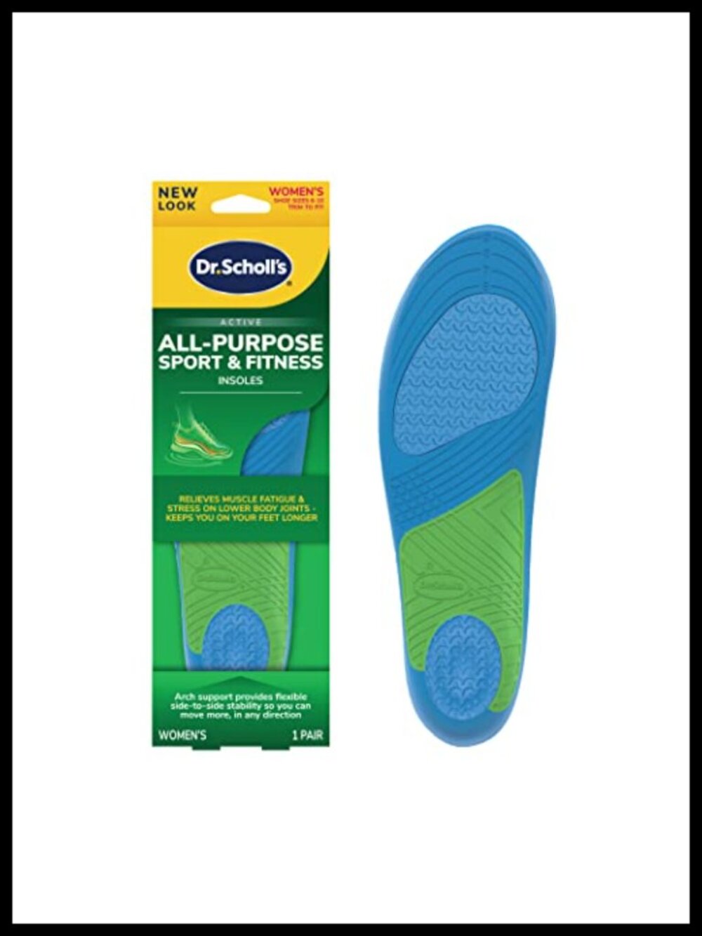 Gel Arch Support Insoles for Women - Reduce Foot Fatigue Shock Absorption